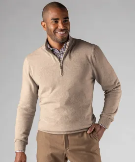 Heritage Italian 100% Cashmere Quarter-Zip Sweater