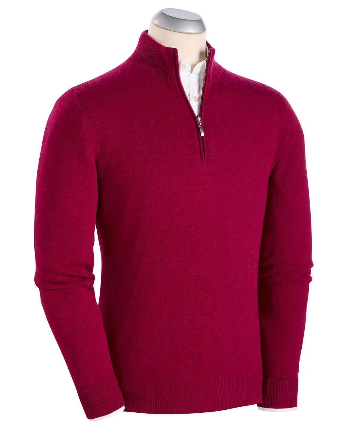 Heritage Italian 100% Cashmere Quarter-Zip Sweater