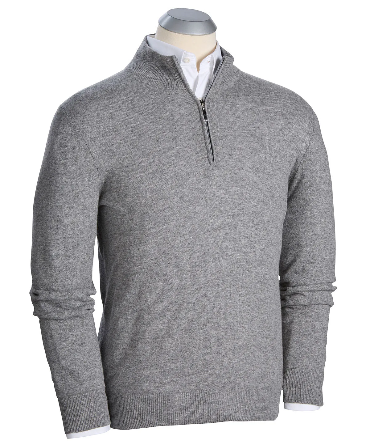 Heritage Italian 100% Cashmere Quarter-Zip Sweater