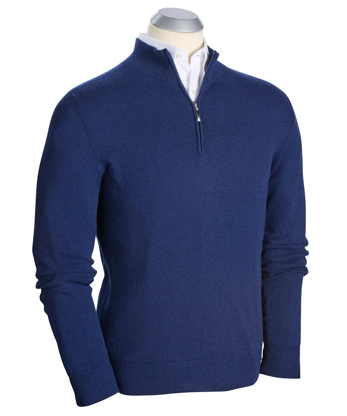 Heritage Italian 100% Cashmere Quarter-Zip Sweater