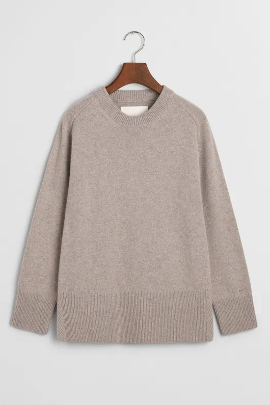 Herringbone Detail Crew Neck Jumper