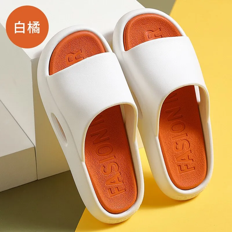 Home Slippers Thick Platform Summer Beach Slippers EVA Non-slip Woman Sandals Leisure Men Ladies Indoor Bathroom Anti-slip Shoes