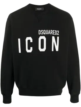 Icon-Print Crew Neck Sweatshirt