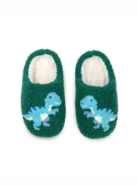 Indoor / Outdoor Slippers - Kids - Blue Dinosaurs - Green