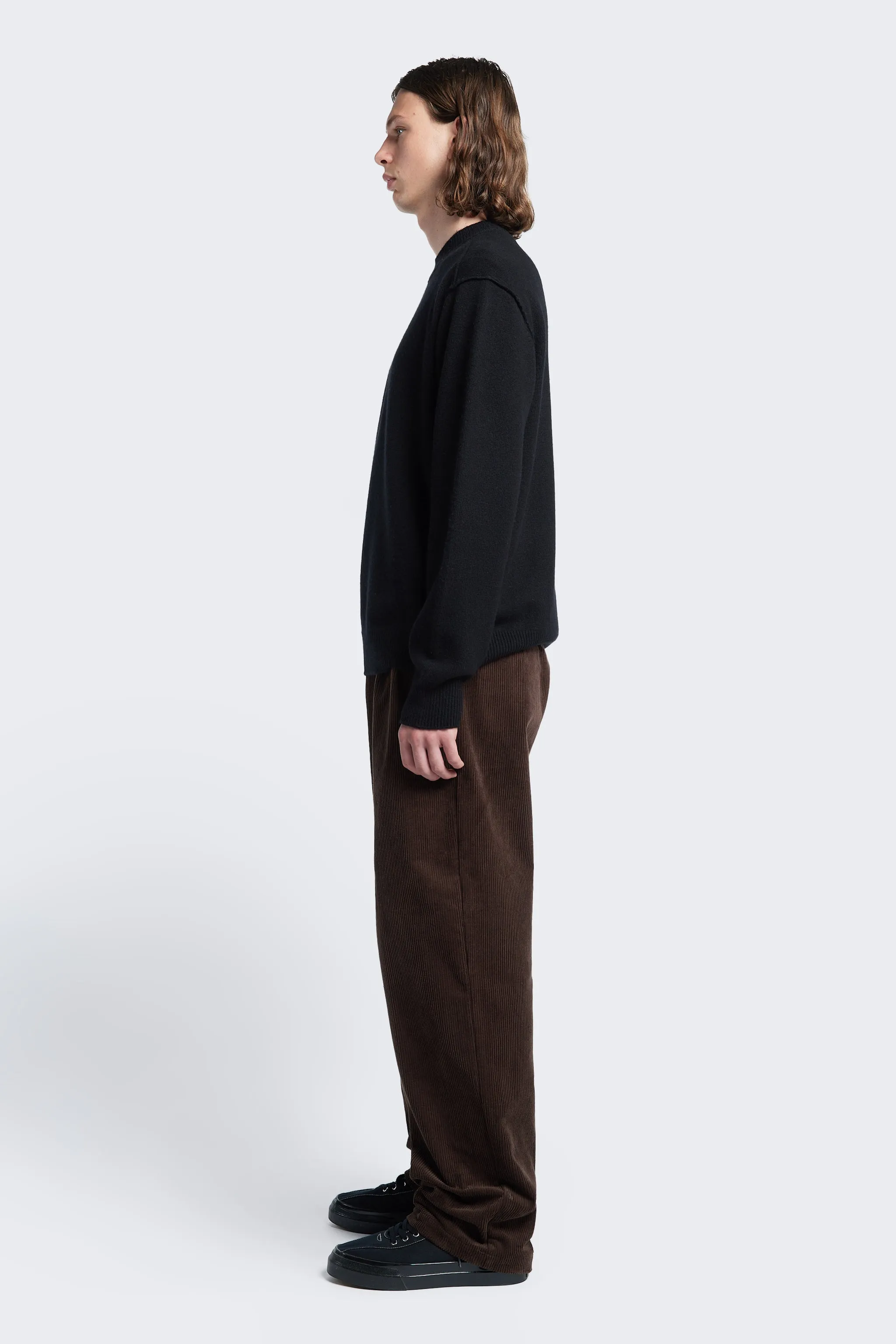 Intake Pleat Cord Pant Chocolate