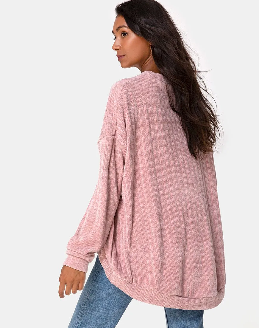 Jama Jumper in Knit Pink