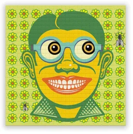 Johnny Face Shoo Fly Blotter Paper Archival Print by John Van Hamersveld