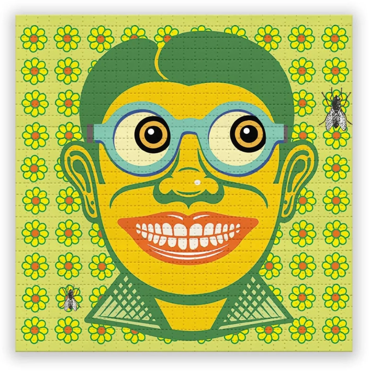 Johnny Face Shoo Fly Blotter Paper Archival Print by John Van Hamersveld