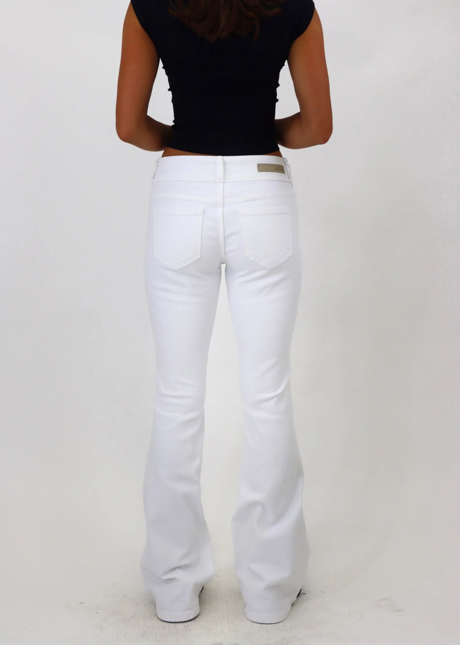 Just A Girl Flare Jeans ★ White