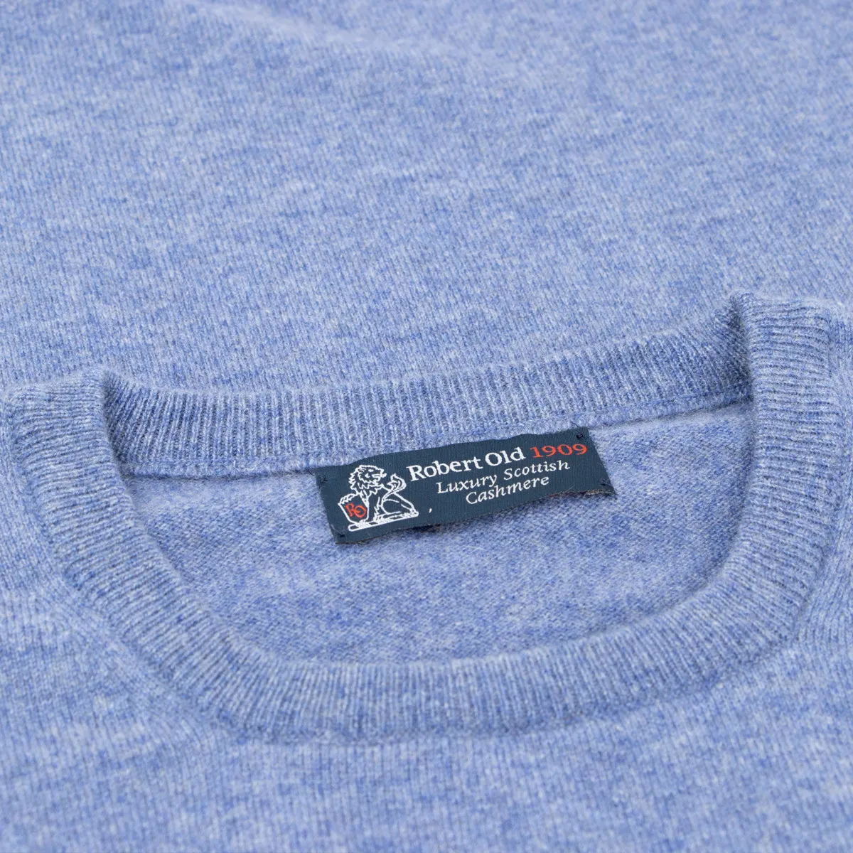 Lapis Blue Highclere Cashmere Crew Neck Sweater