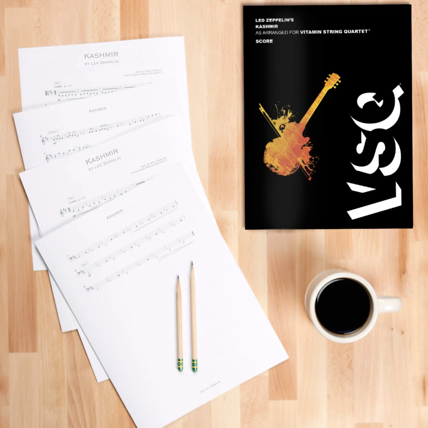 Led Zeppelin's "Kashmir" as Arranged for VSQ (Sheet Music)