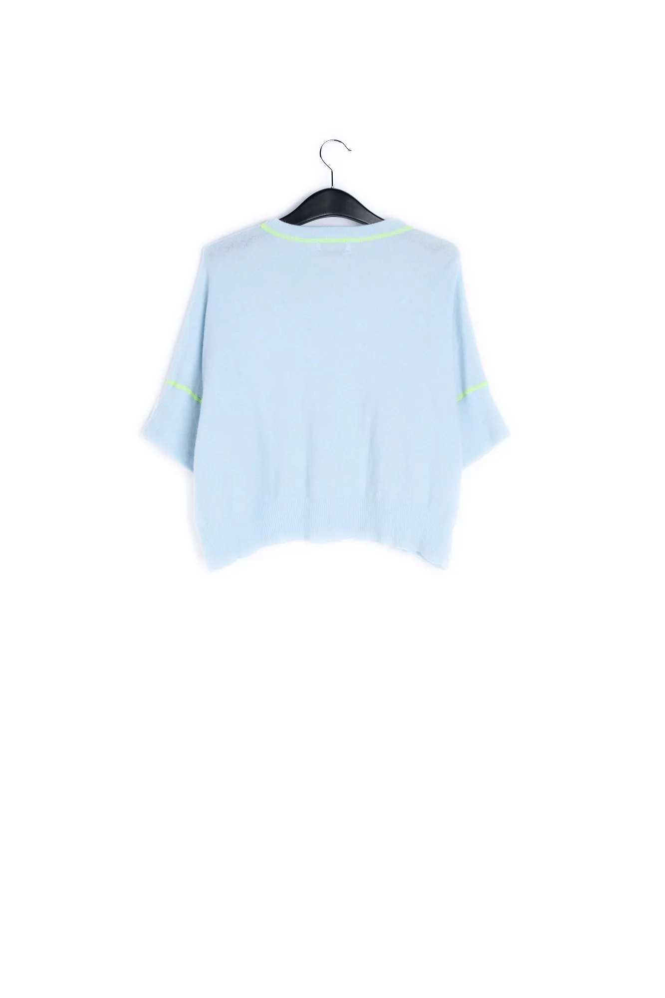 Light blue merino wool and cashmere sweater