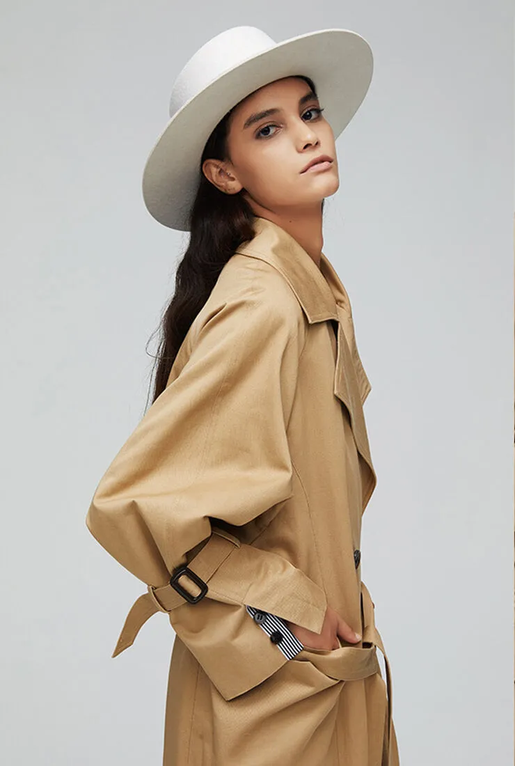 London Style Loose Mid-length Trench Coat