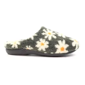 Lunar KLA232 Plumeria Ladies Spanish Grey Textile Slip On Slippers