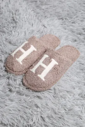 Luxe 'H' Embroidered Slipper