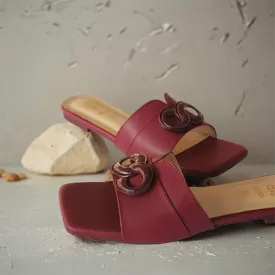 Maroon Casual Slippers for women