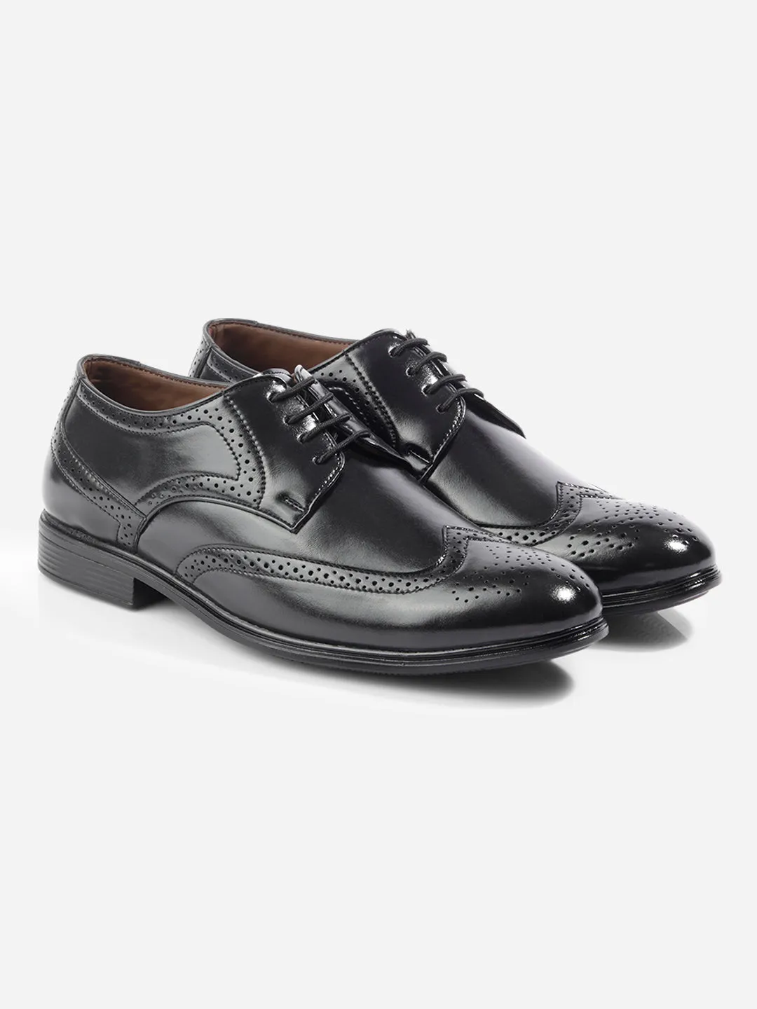 Men's Black Regular Toe Lace Up Formal (IX1079)