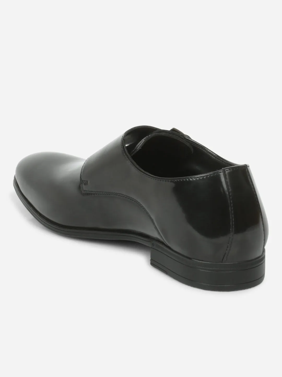 Men's Black Round Toe Monk Formal (IX1081)