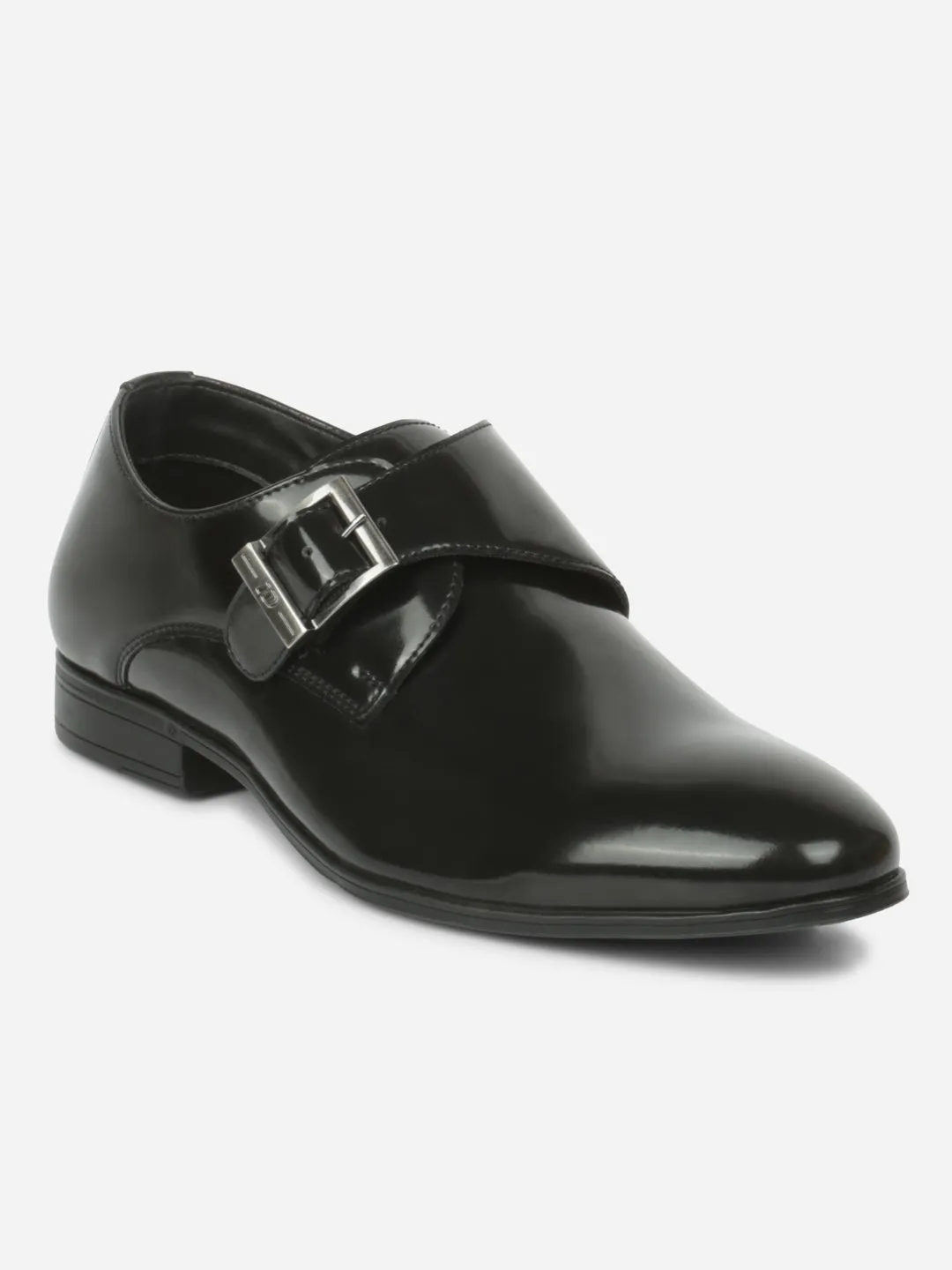 Men's Black Round Toe Monk Formal (IX1081)