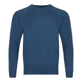 Men's Cashmere Crew Neck in Denim Blue