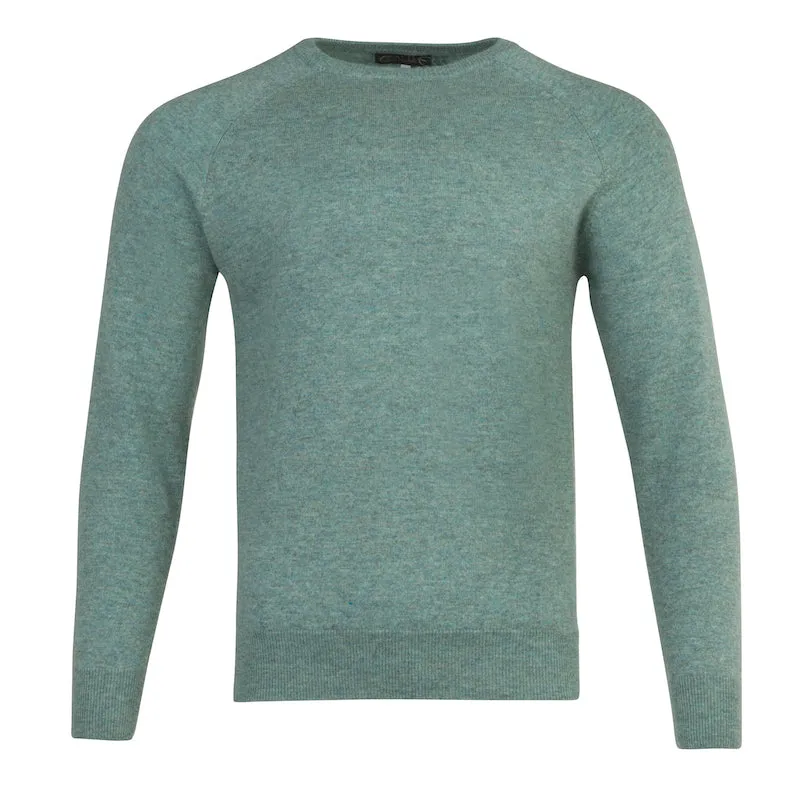 Men's Cashmere Crew Neck in Sea Green