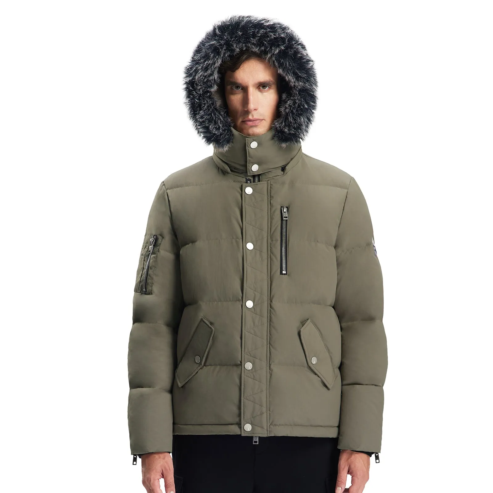 Mens Down parka Winter Hooded Coat