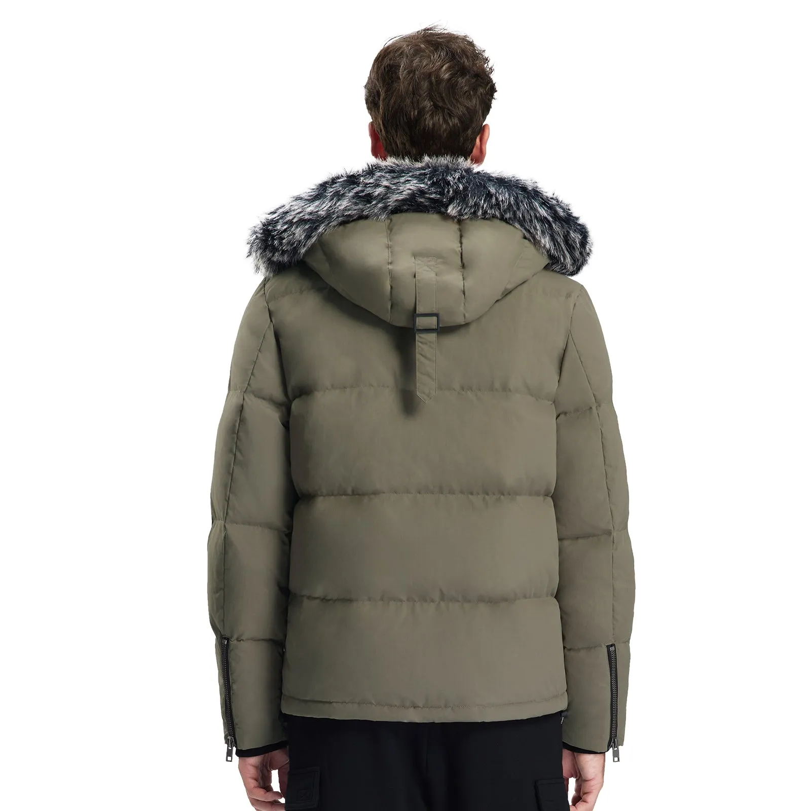 Mens Down parka Winter Hooded Coat