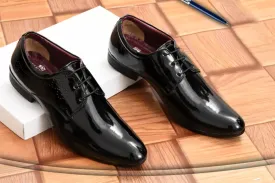 Men's Elegant Black Lace-Up Shoes for Casual and Formal Wear