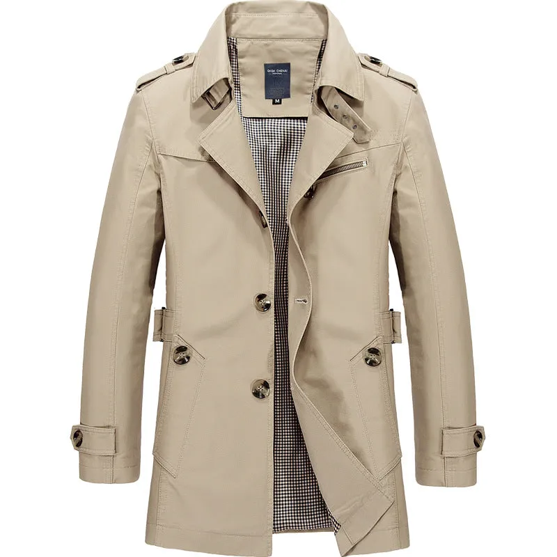 Men's Fitted Coats Trench Coat Jacket