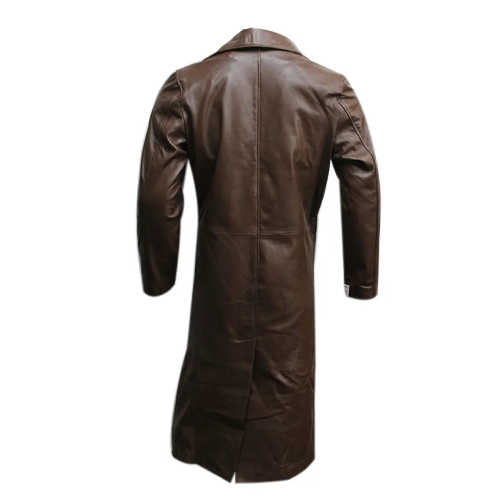 Mens Superman VS Batman Dawn of Justice Knightmare Leather Trench Coat