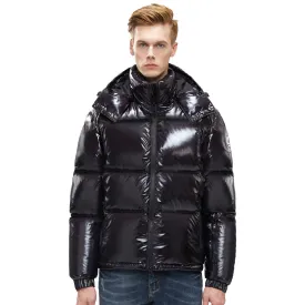 Mens winter Jacket Glossy Shiny Goose Down