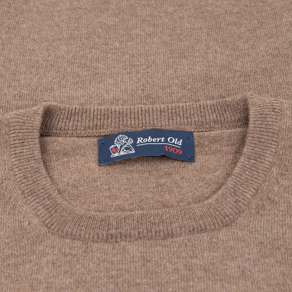 Mocha Brown Highclere Cashmere Crew Neck Sweater