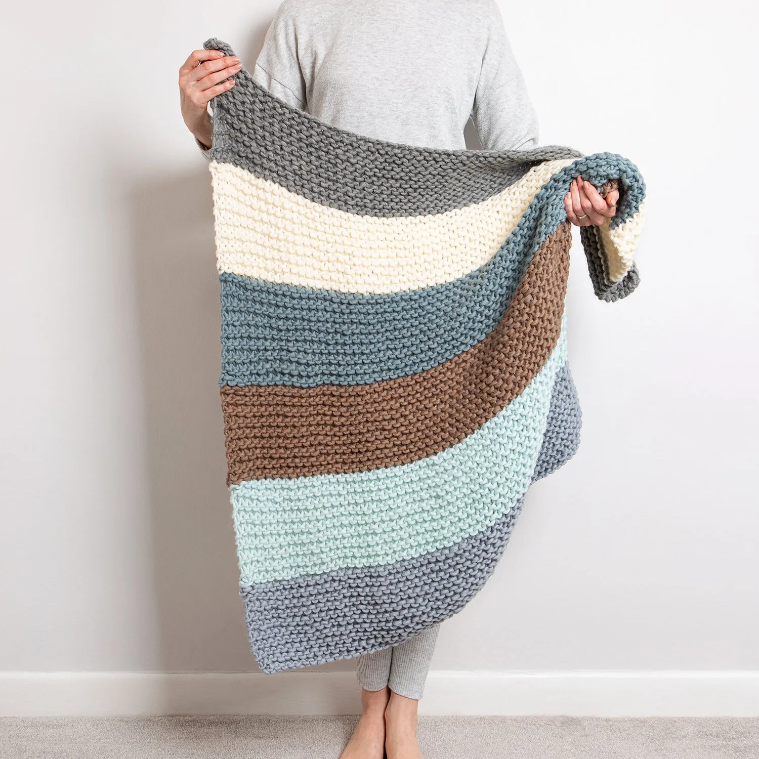 Naturally Neutral Blanket Knitting Kit