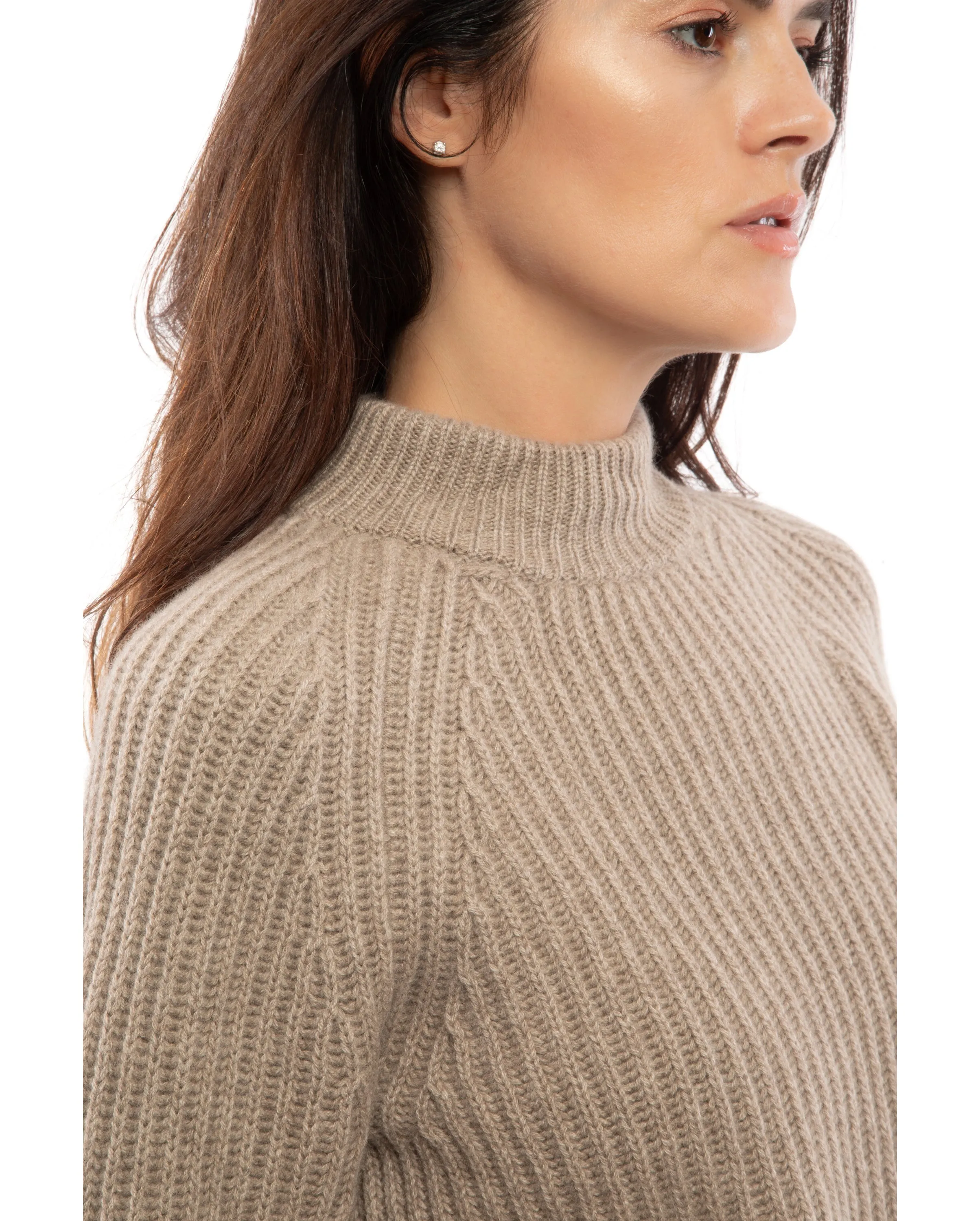 NEW FALL 24 - Women's Pure Cashmere Chunky Crew Neck Off White