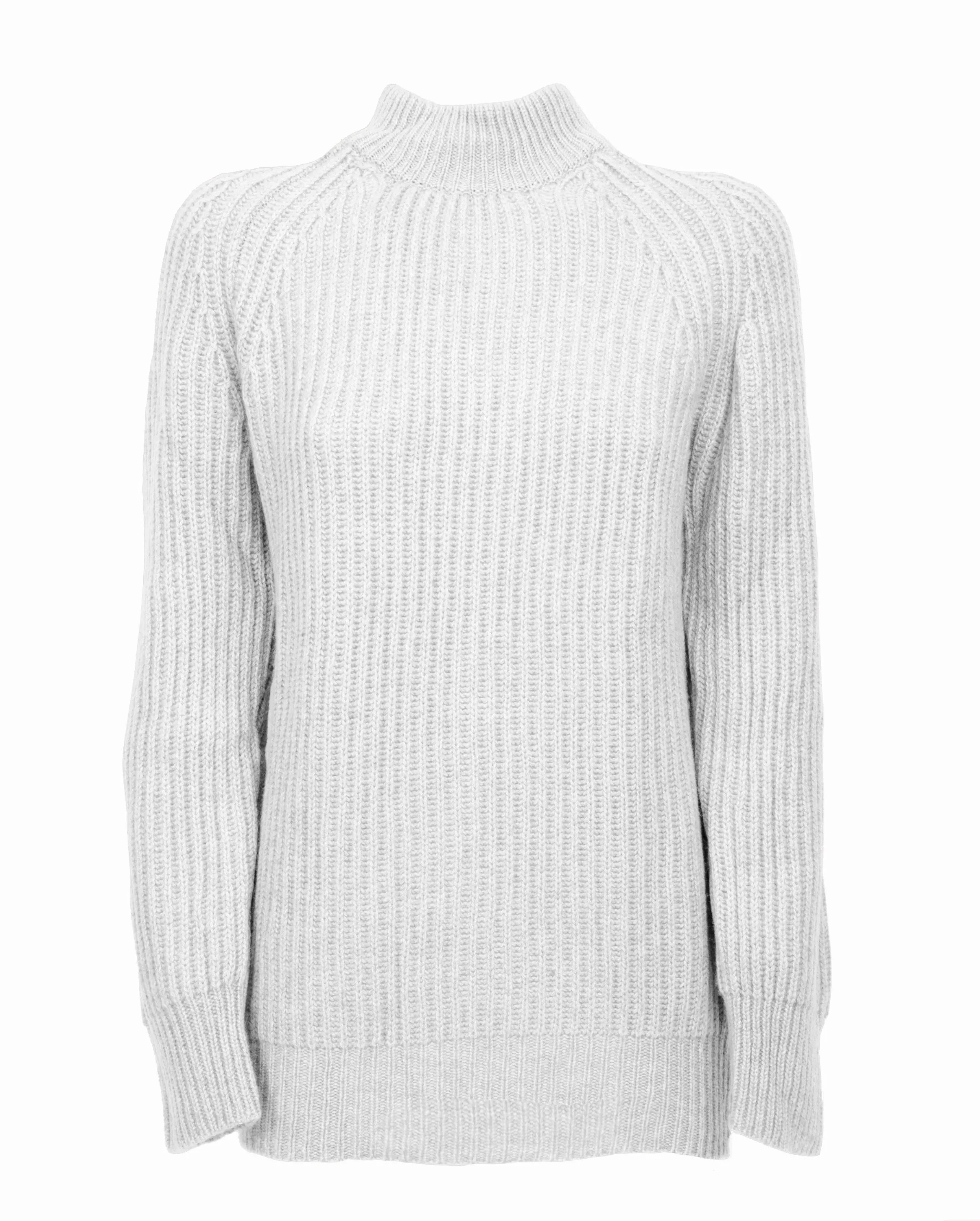 NEW FALL 24 - Women's Pure Cashmere Chunky Crew Neck Off White