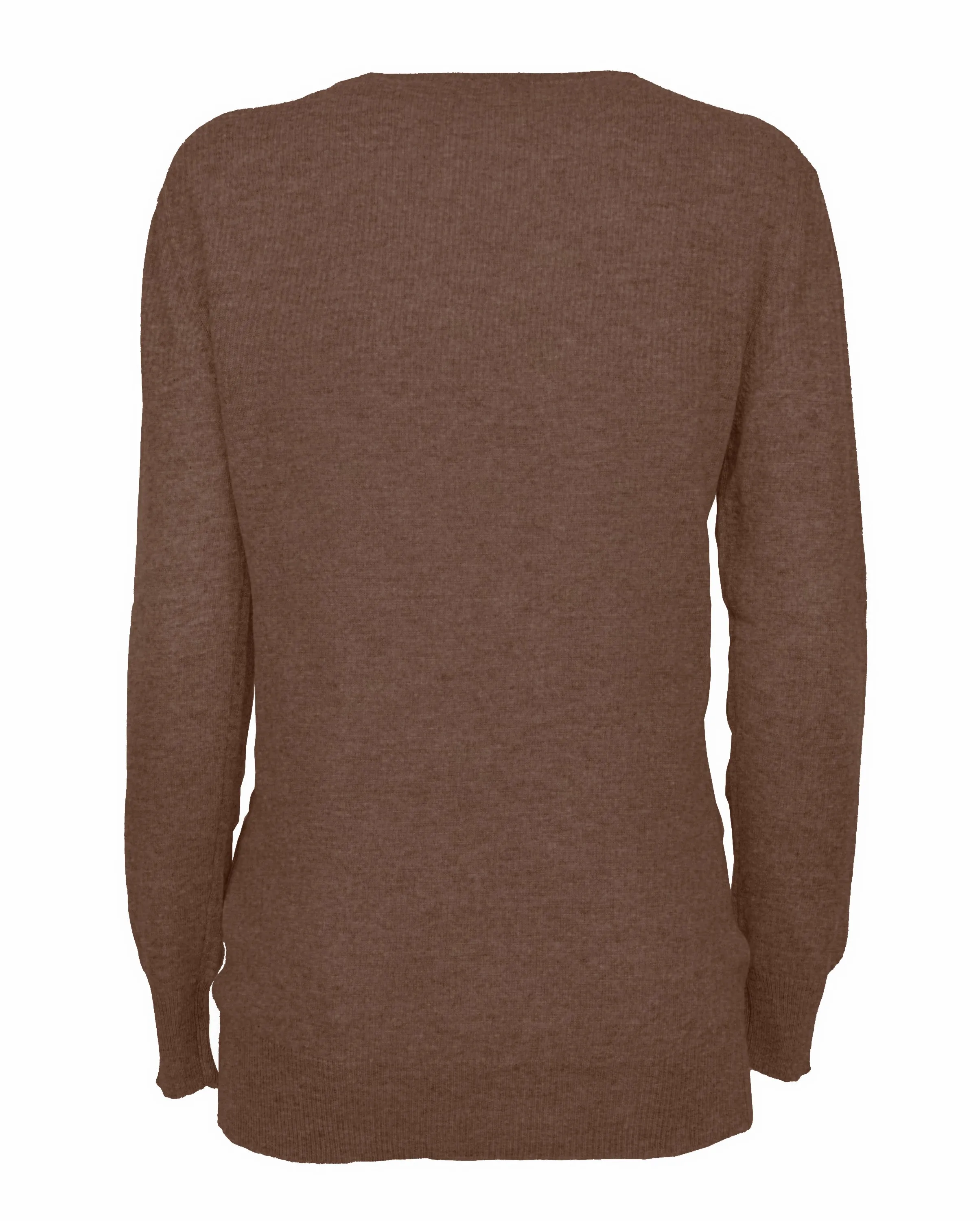 NEW FALL 24 - Women's Pure Cashmere Original Crew Neck Sweater Brown