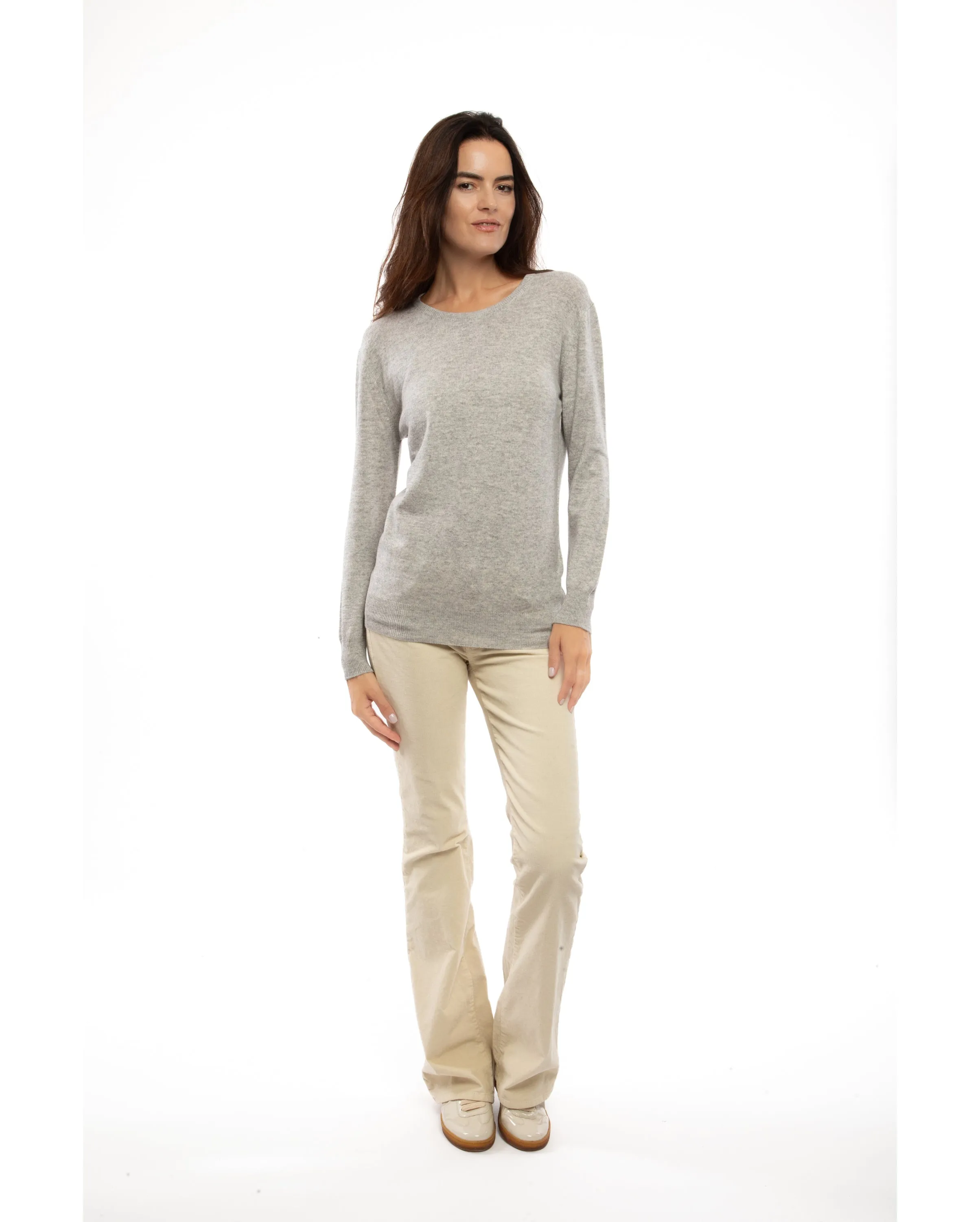 NEW FALL 24 - Women's Pure Cashmere Original Crew Neck Sweater Brown