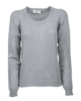 NEW FALL 24 - Women's Ultralight Cashmere Scoop Neck Melange Gray