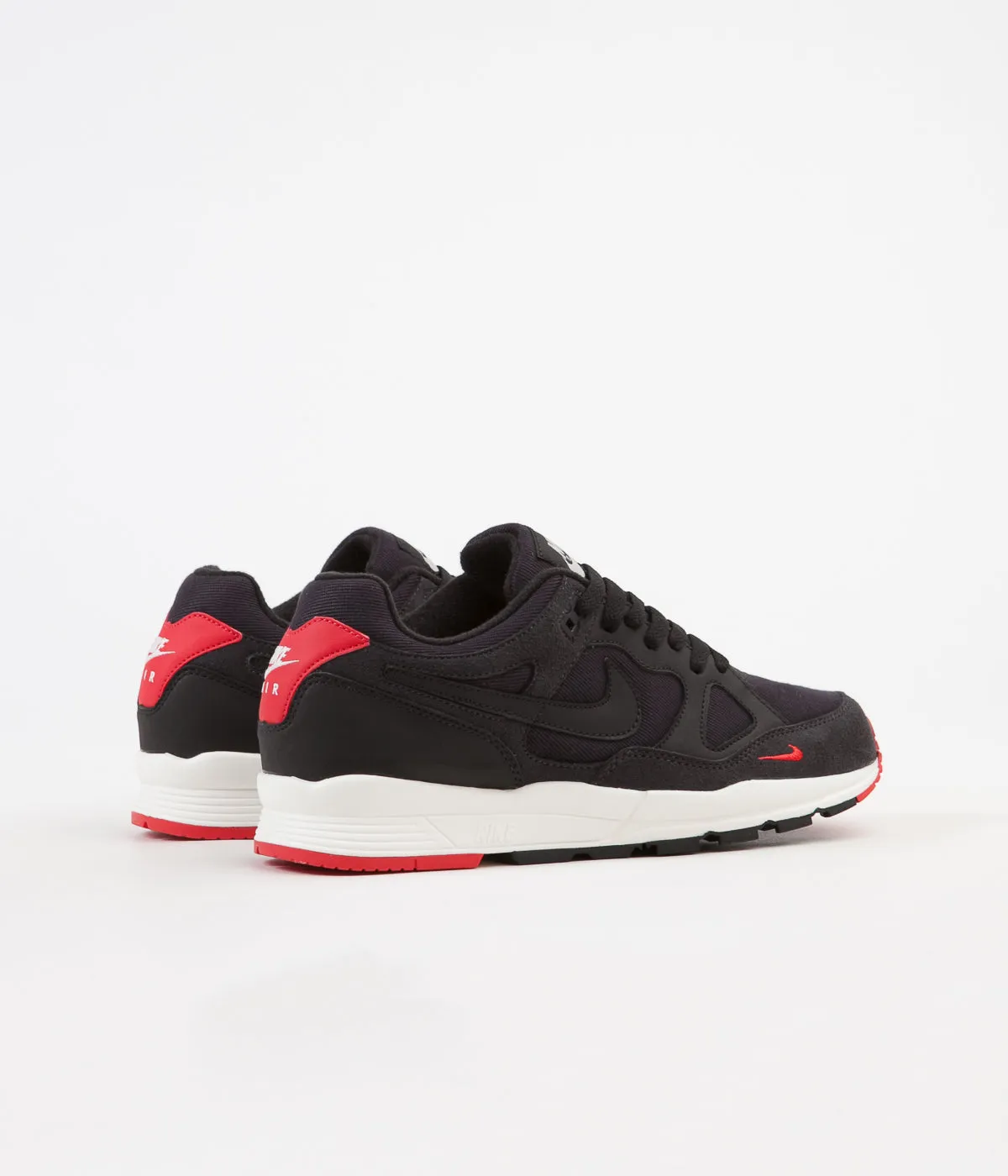 Nike Air Span II SE Shoes - Oil Grey / Black - University Red - Sail