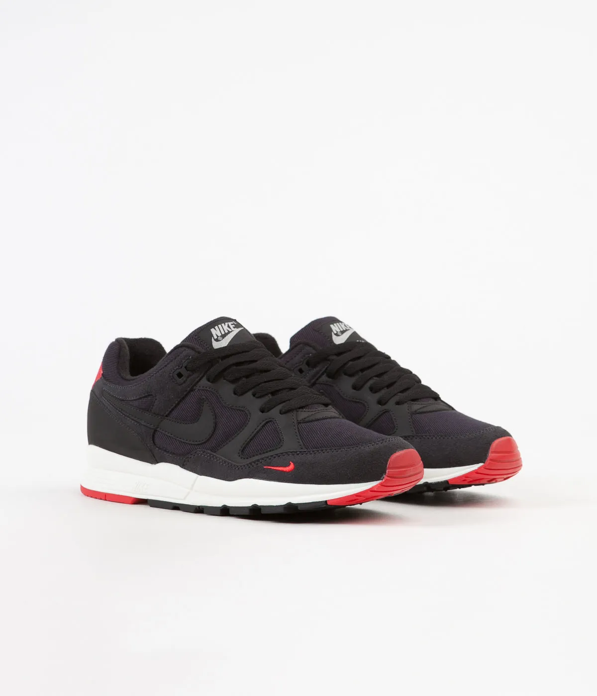 Nike Air Span II SE Shoes - Oil Grey / Black - University Red - Sail