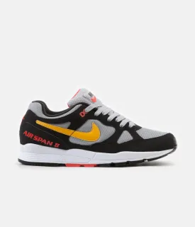 Nike Air Span II Shoes - Black / Yellow Ochre - Wolf Grey