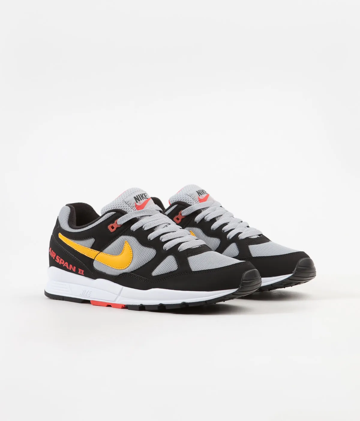 Nike Air Span II Shoes - Black / Yellow Ochre - Wolf Grey