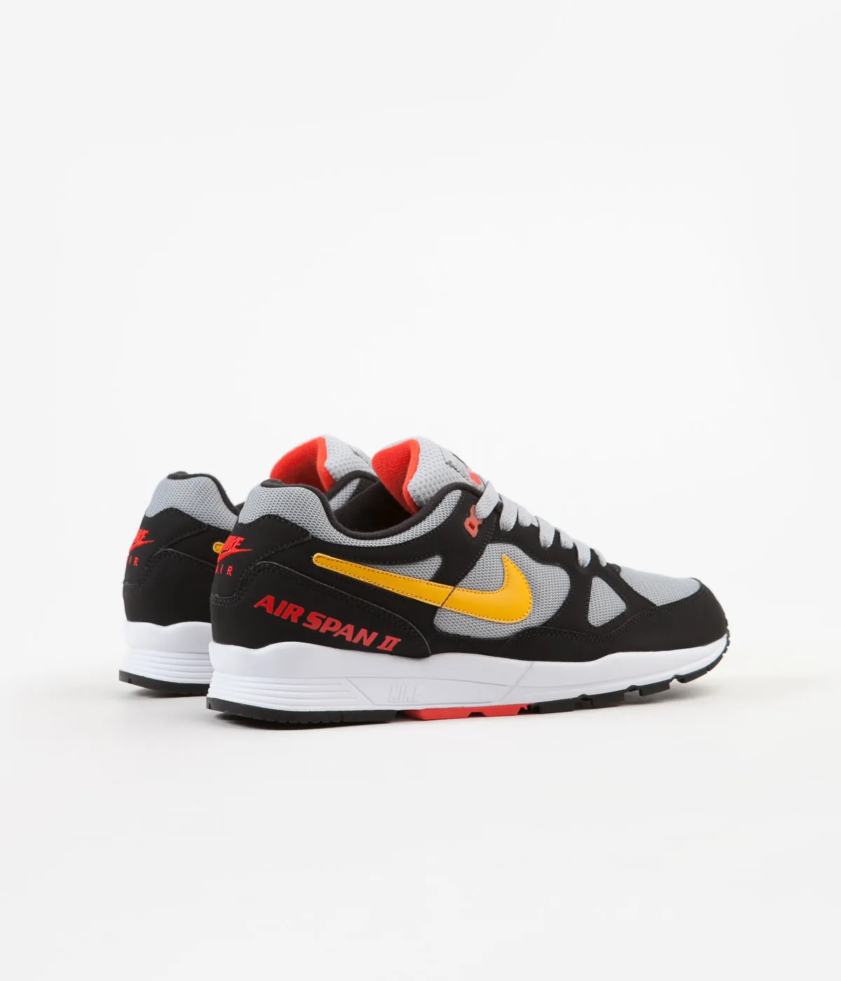 Nike Air Span II Shoes - Black / Yellow Ochre - Wolf Grey