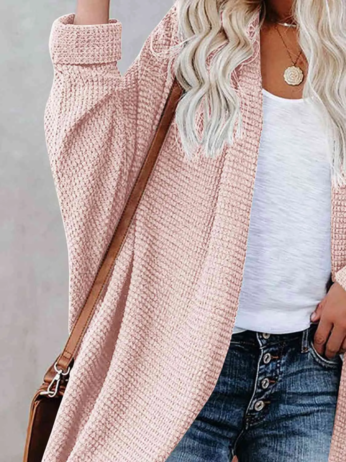 Open Front Long Sleeve Cardigan