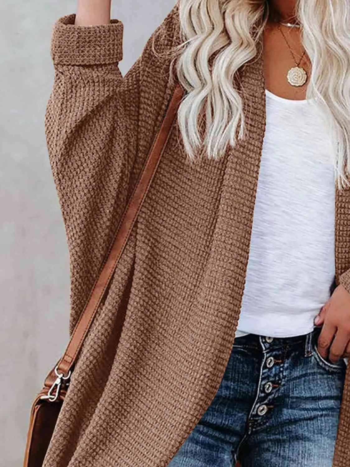 Open Front Long Sleeve Cardigan