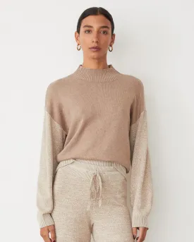 Organic Cotton Cashmere Funnel Neck Sweater