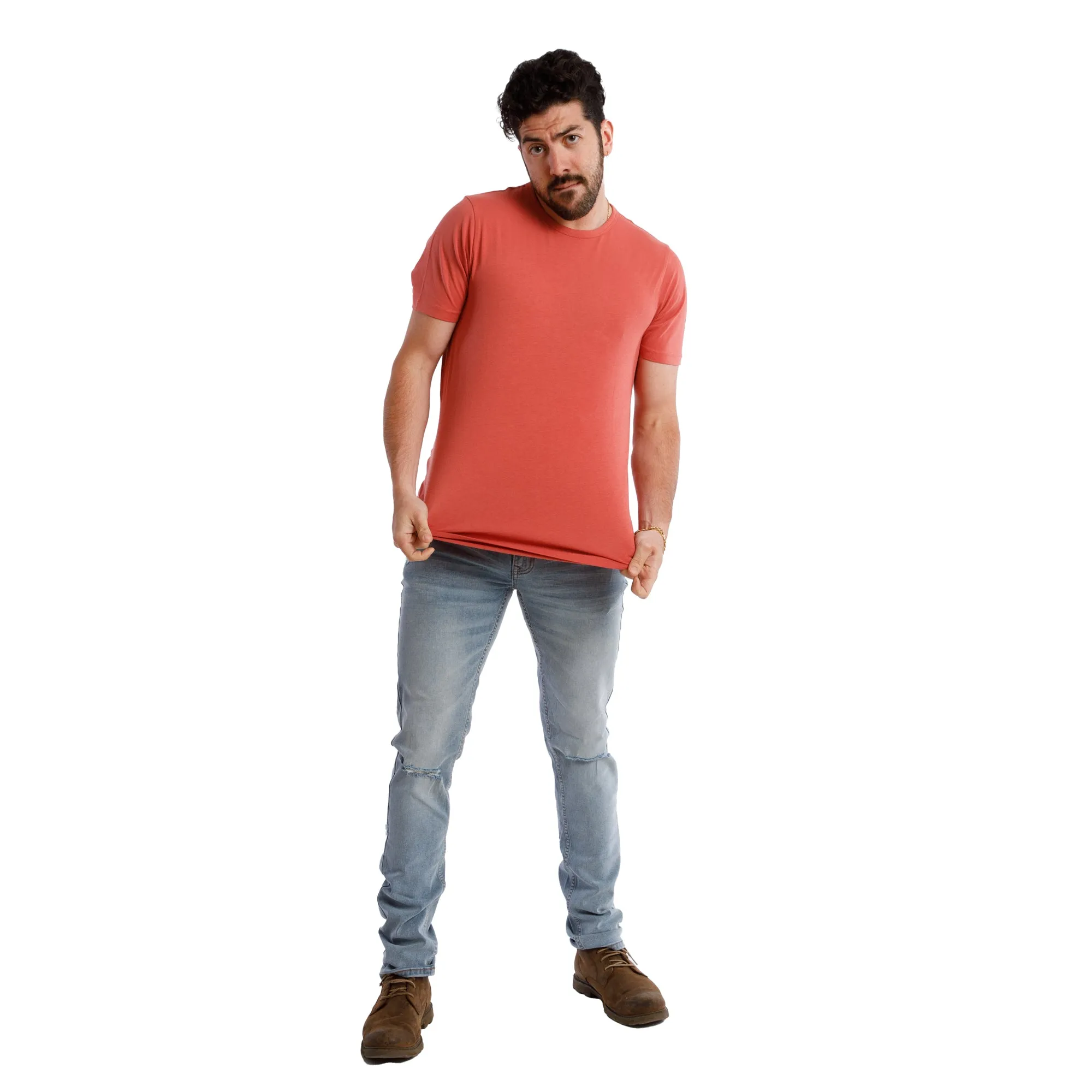 Organic Crew Neck T-Shirt / Nantucket Red