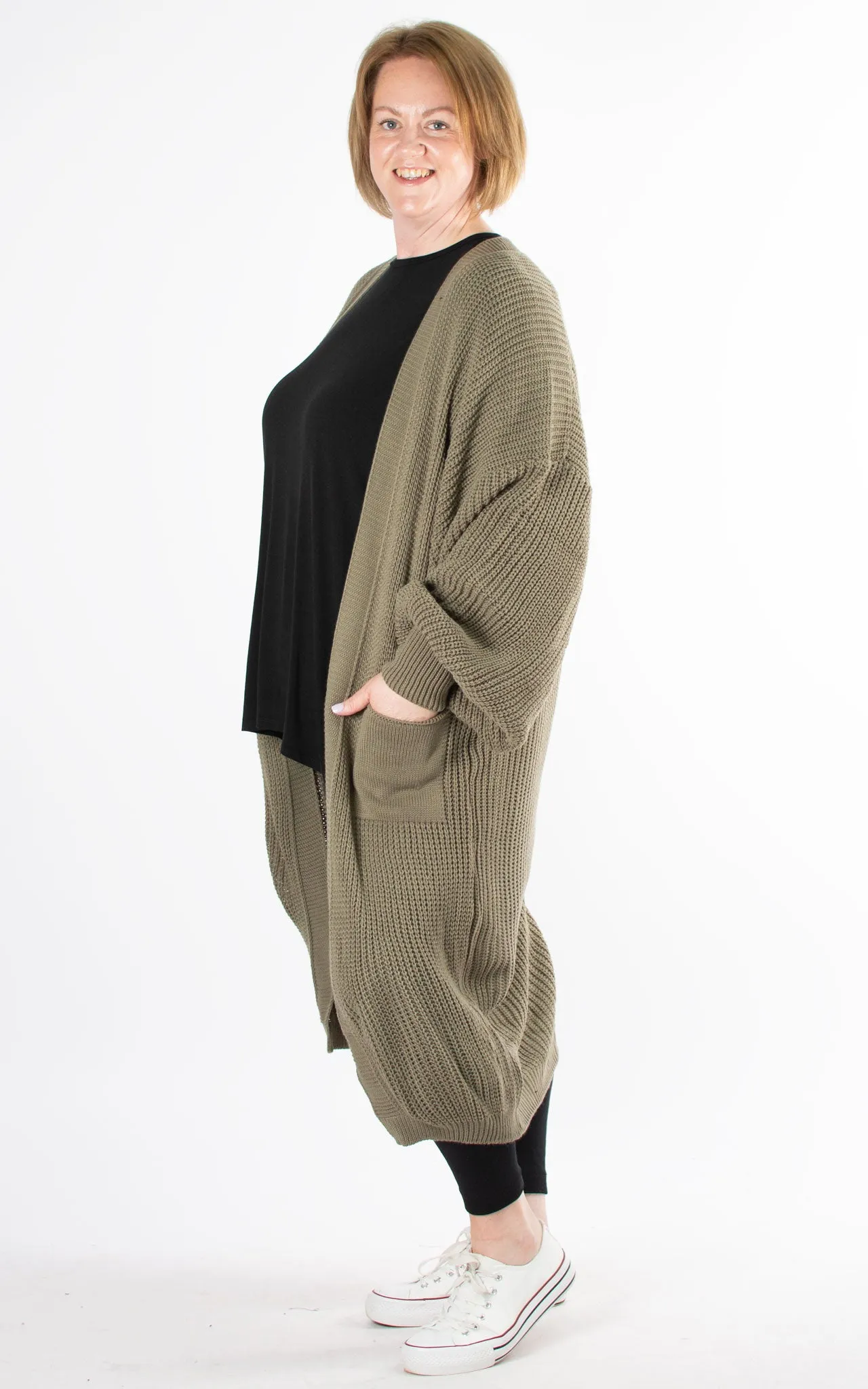 Ottie Oversized Cardigan | Light Khaki