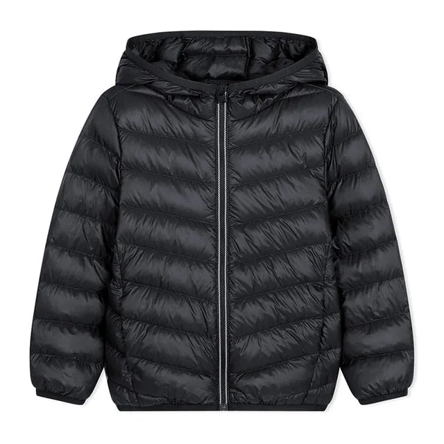 Padded Duck Down Coat, Size 2-11 Yrs