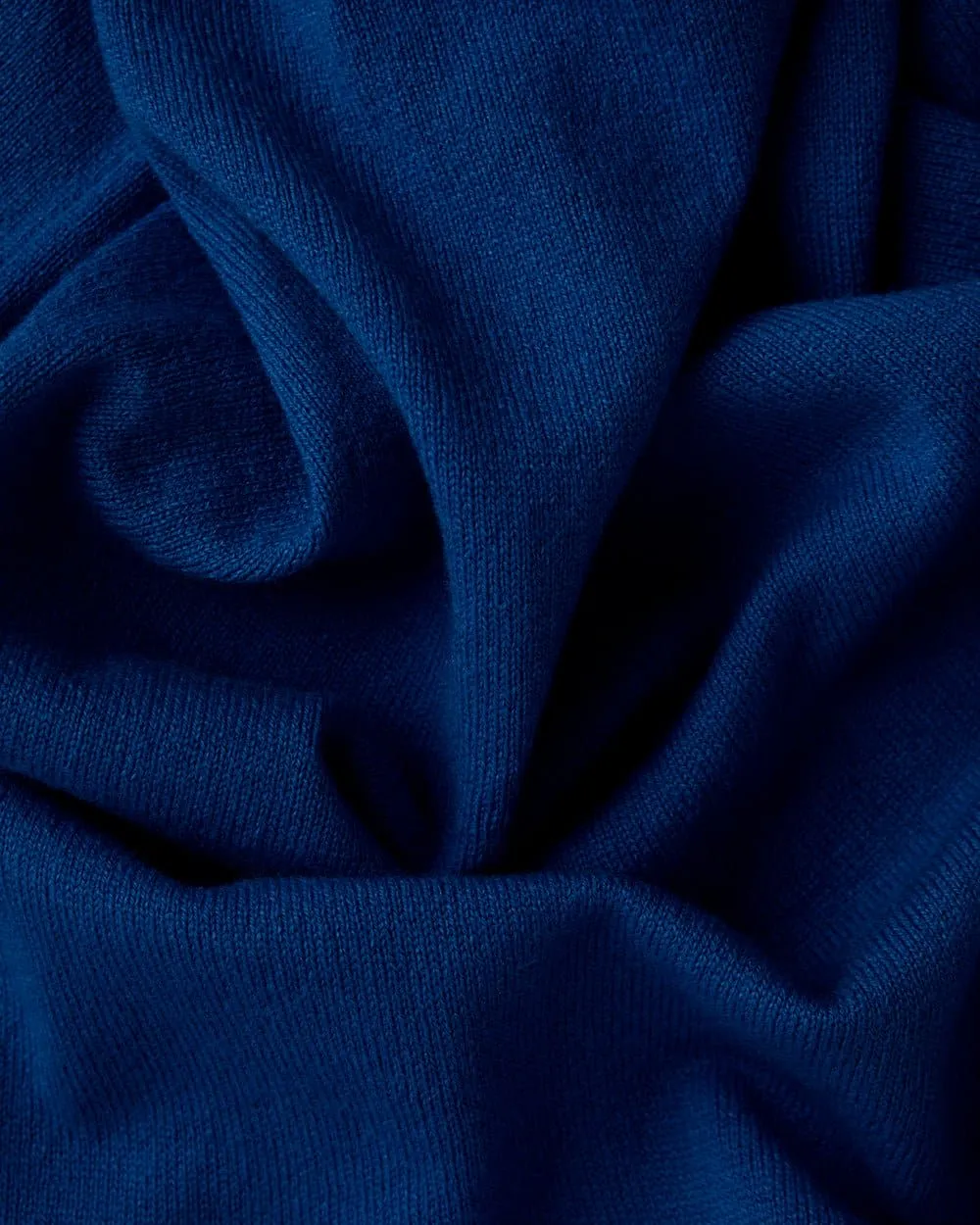 Petrol Blue V-Neck Cashmere Sweater